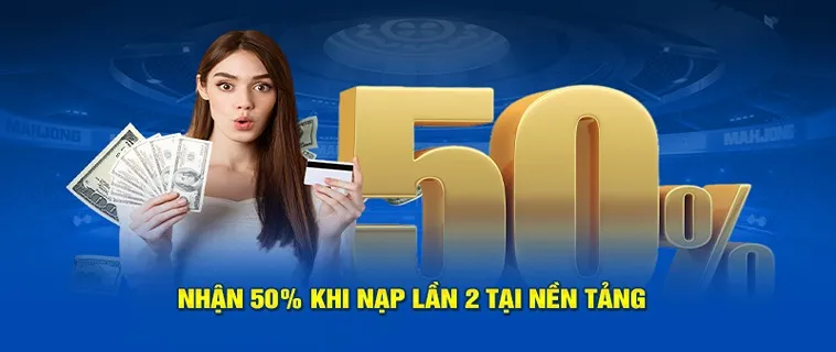 Nạp Lần 2 Tặng 50% HipClub Nhận Thưởng Hấp Dẫn Trong 5 Phút 2 Nạp Lần 2 Tặng 50% HipClub Nhận Thưởng Hấp Dẫn Trong 5 Phút